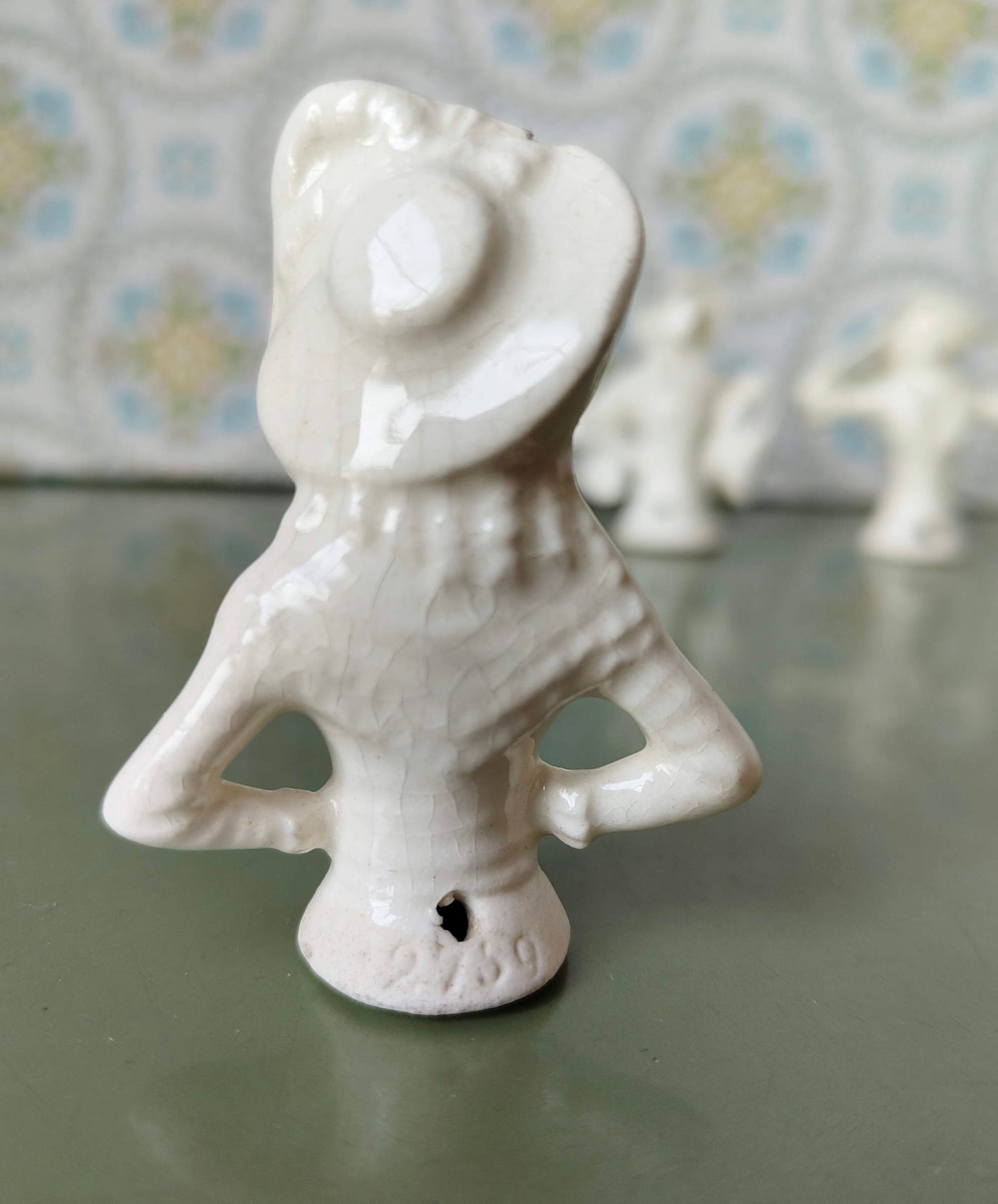 4 Halfdolls aus Porzellan um 1900 mit Macken VINTAGE SONDERPREIS