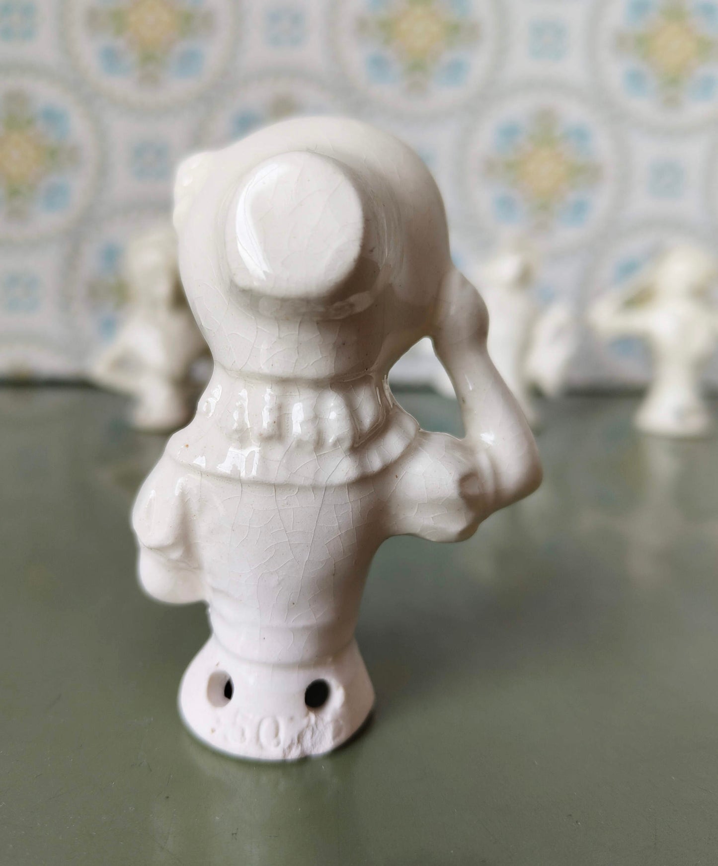 4 Halfdolls aus Porzellan um 1900 mit Macken VINTAGE SONDERPREIS