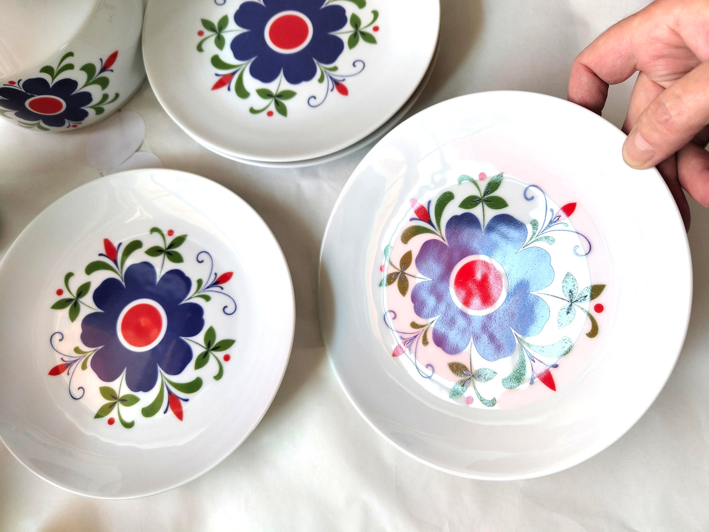 Kaffeeservice für 6 Personen von Winterling – Blumen-Dekor der 70er Jahre