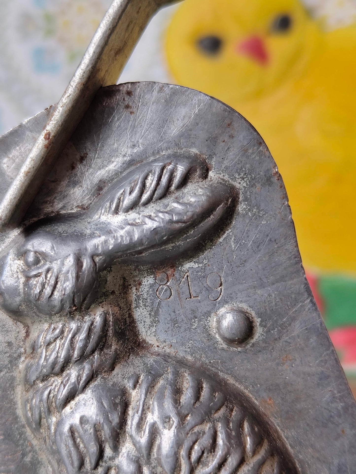 3 antike Schokoladenformen Set „Hase“ – Willi Burkard Nürnberg – seltene Metallformen aus Deutschland