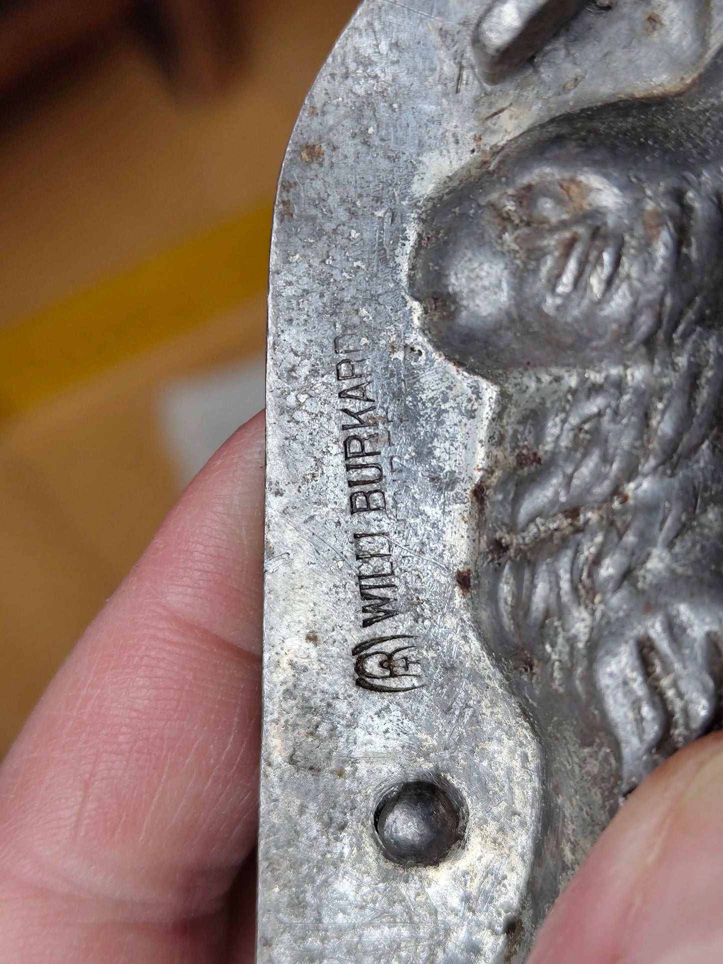 3 antike Schokoladenformen Set „Hase“ – Willi Burkard Nürnberg – seltene Metallformen aus Deutschland