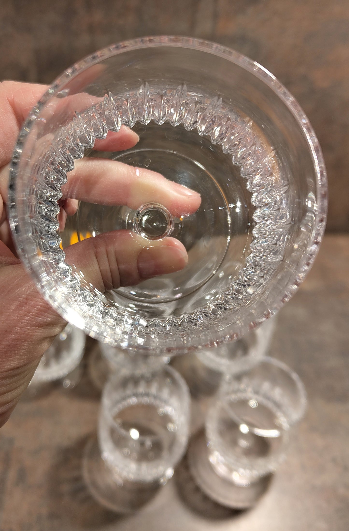 6 Cognac Gläser WMF Serie Carola Kerbschliff Kristall