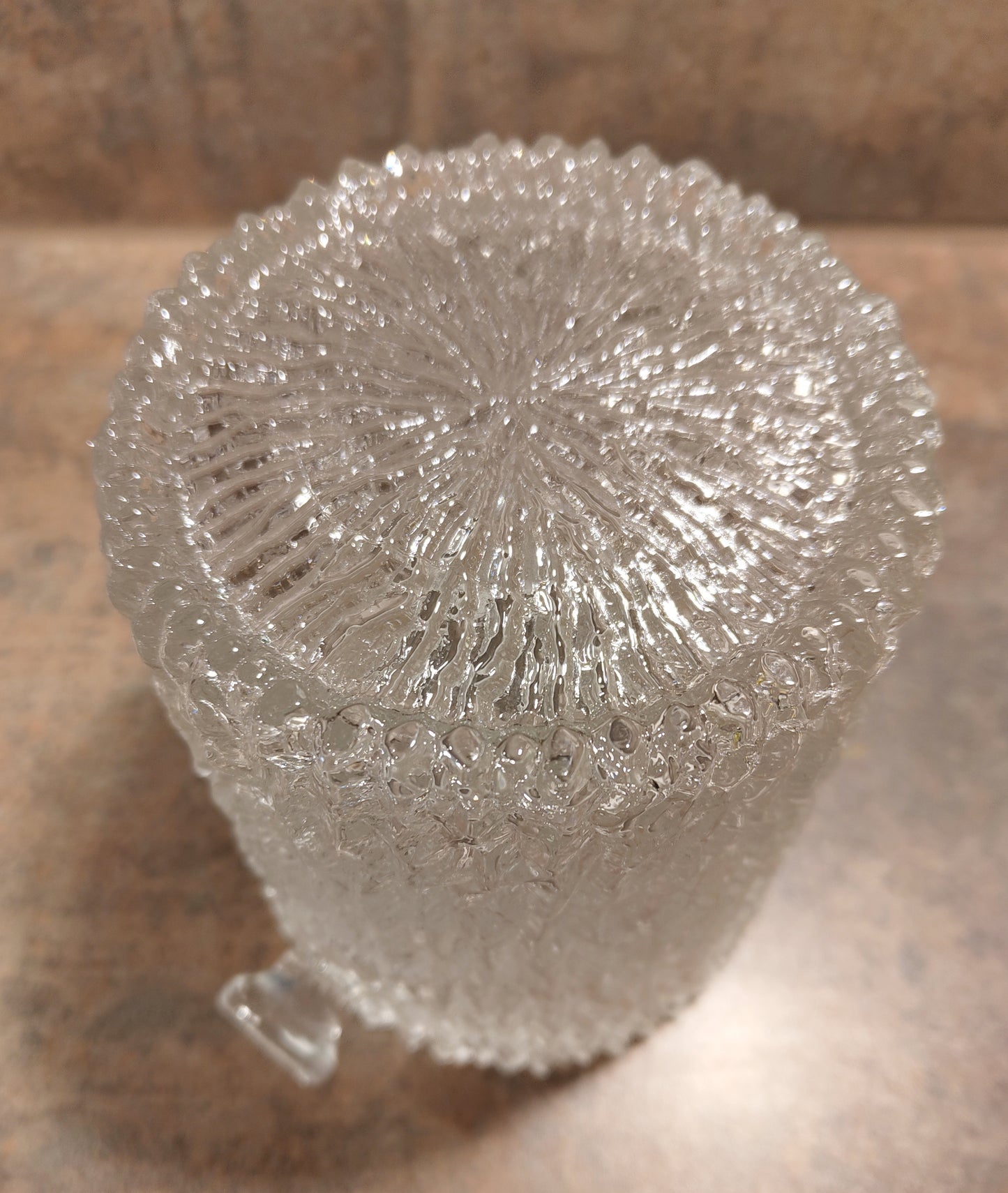 kleiner VINTAGE Eiskübel aus Glas – 70er-Jahre Bar-Accessoire