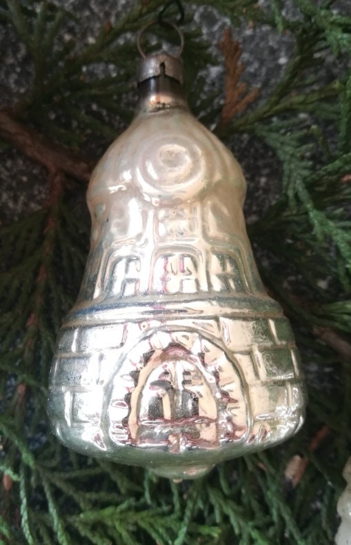Weihnachtsschmuck Reflex Haus Zapfen Silber VINTAGE SONDERPREIS #42