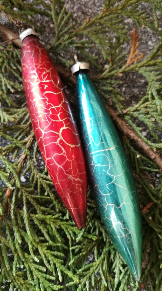 Weihnachtsschmuck Länglich mit Macke VINTAGE SONDERPREIS #37