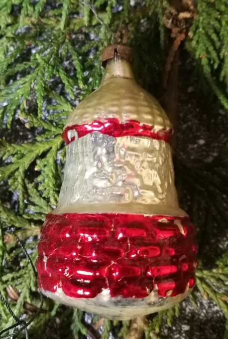 Antiker Weihnachtsschmuck Bemalte Häuser VINTAGE SONDERPREIS #19
