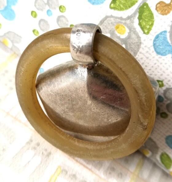 Kinder Rassel 800er Silber VINTAGE Initialien S. H.