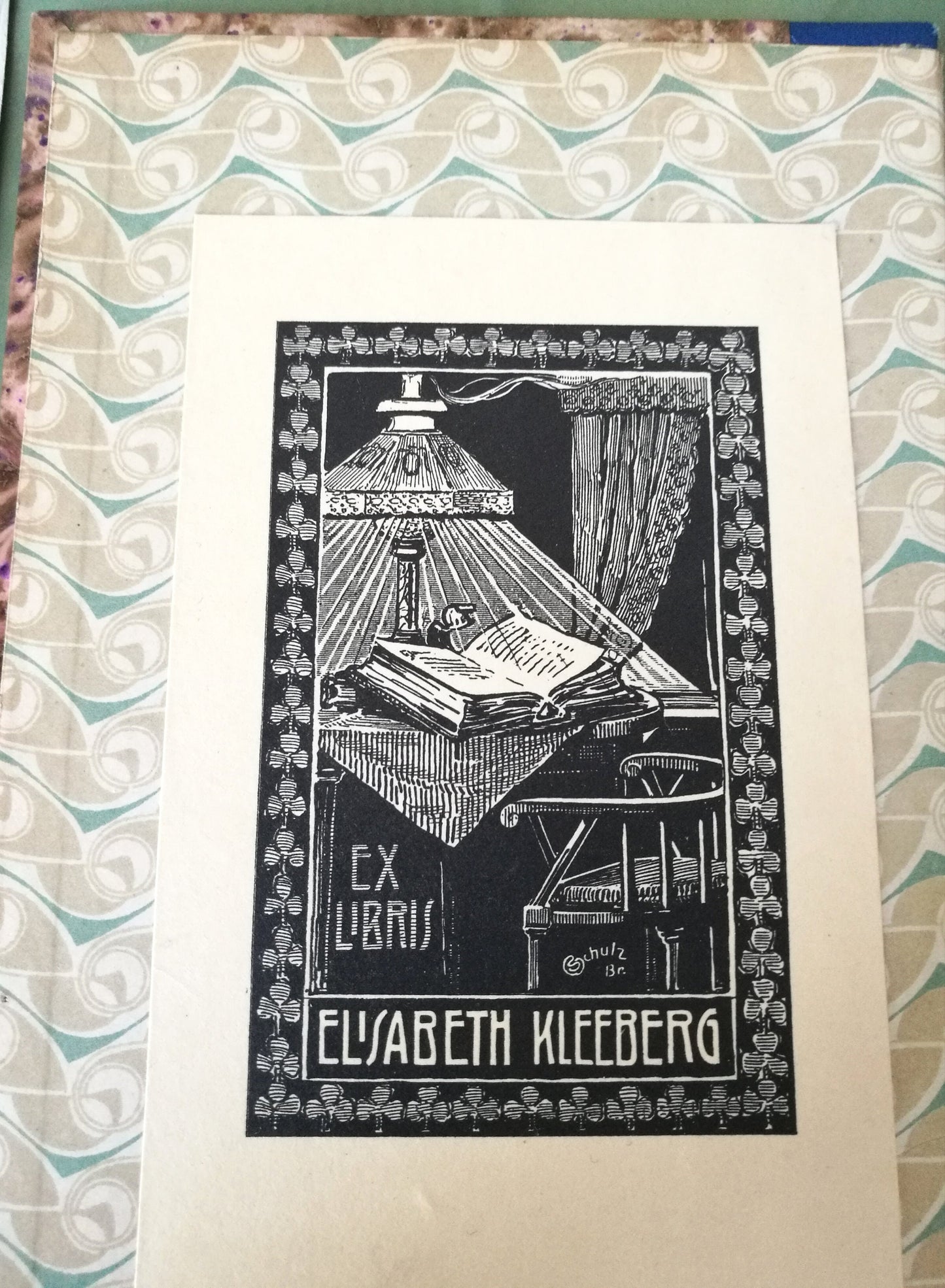 15 Stück Ex Libris aus alten Büchern VINTAGE 1920 - 1942 , Konvolut Nr. 1