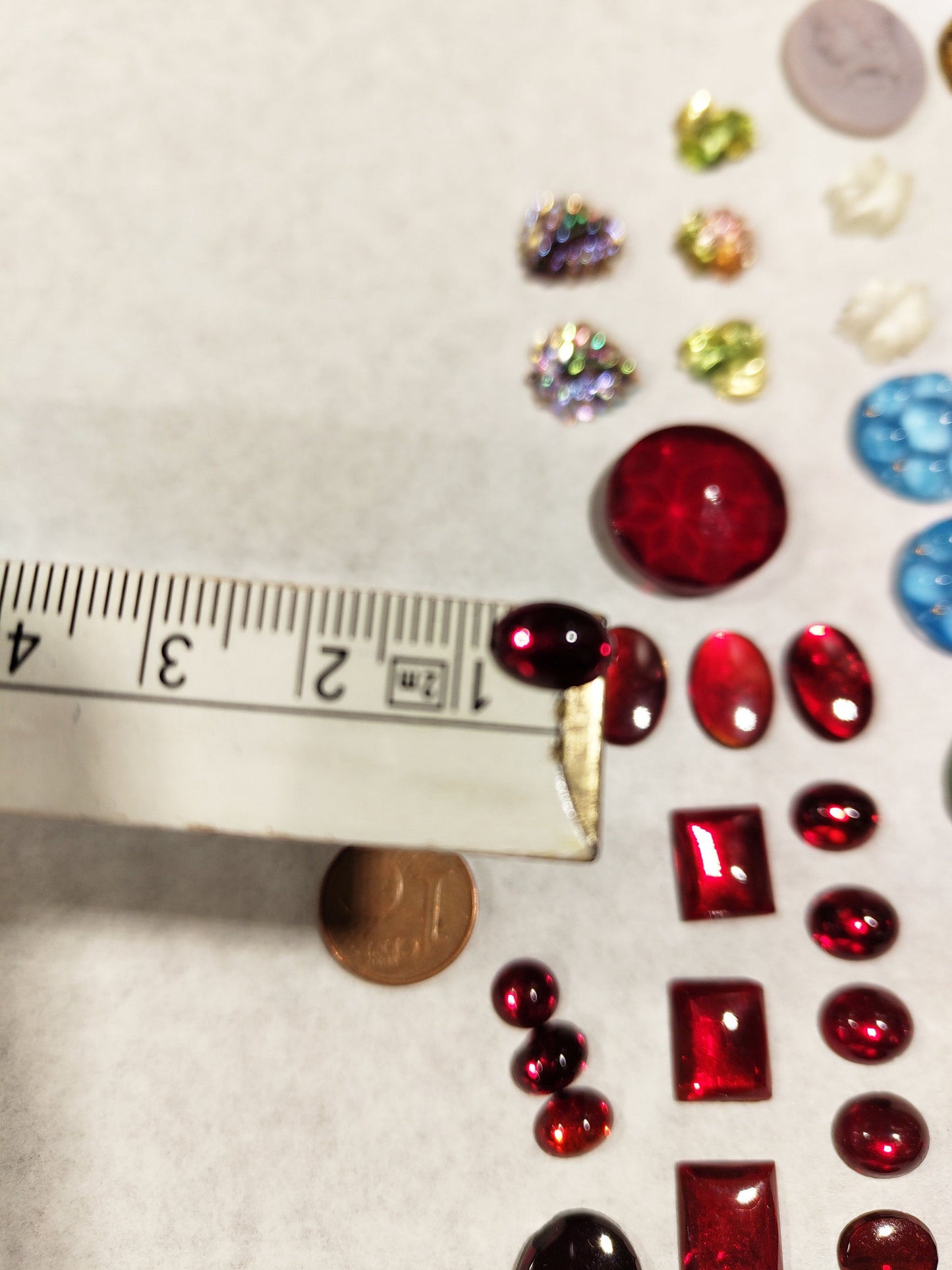 Cabochons aus Glas Pudel Rockefeller Nixe und diverse Formen 45 Stück VINTAGE