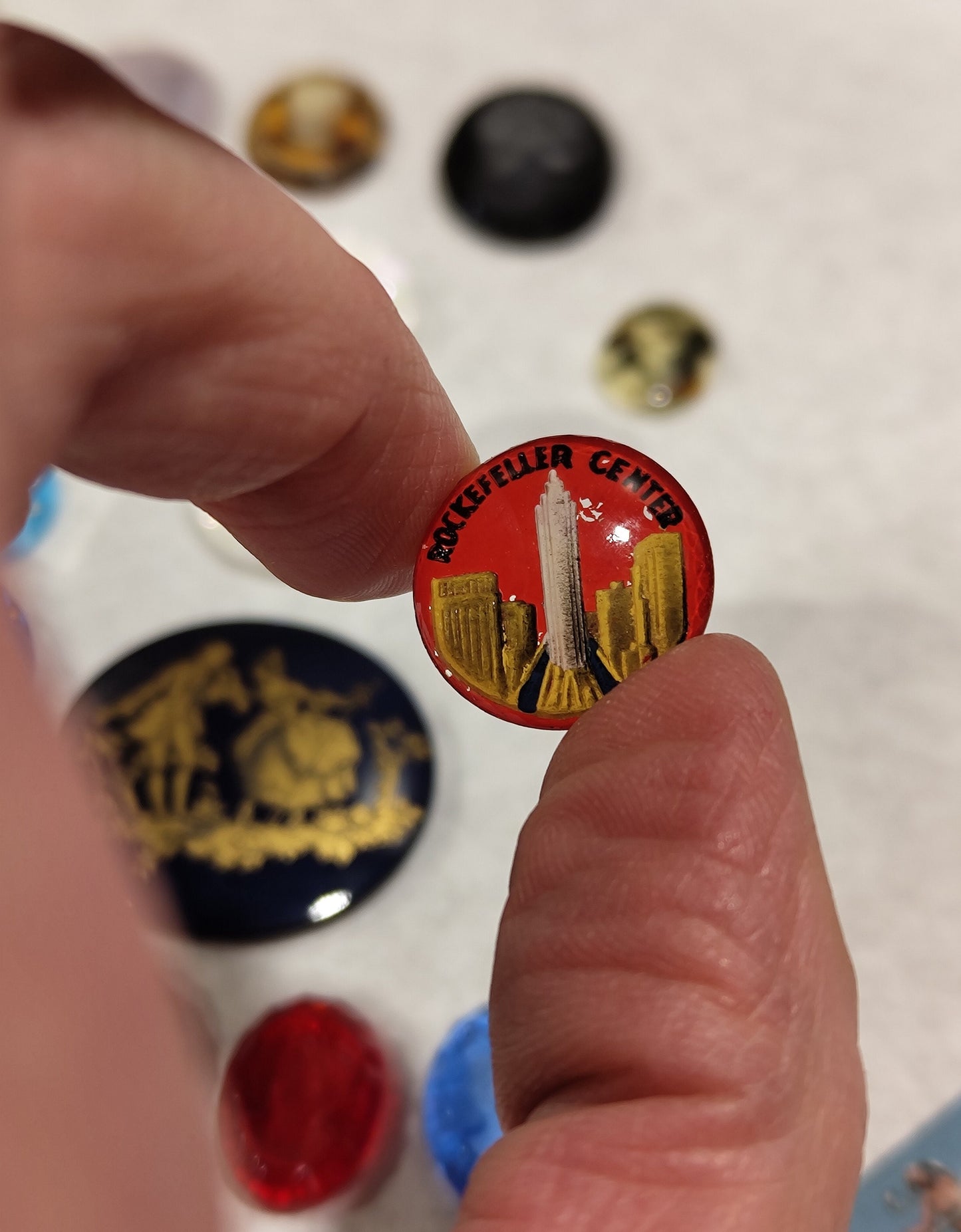 Cabochons aus Glas Pudel Rockefeller Nixe und diverse Formen 45 Stück VINTAGE
