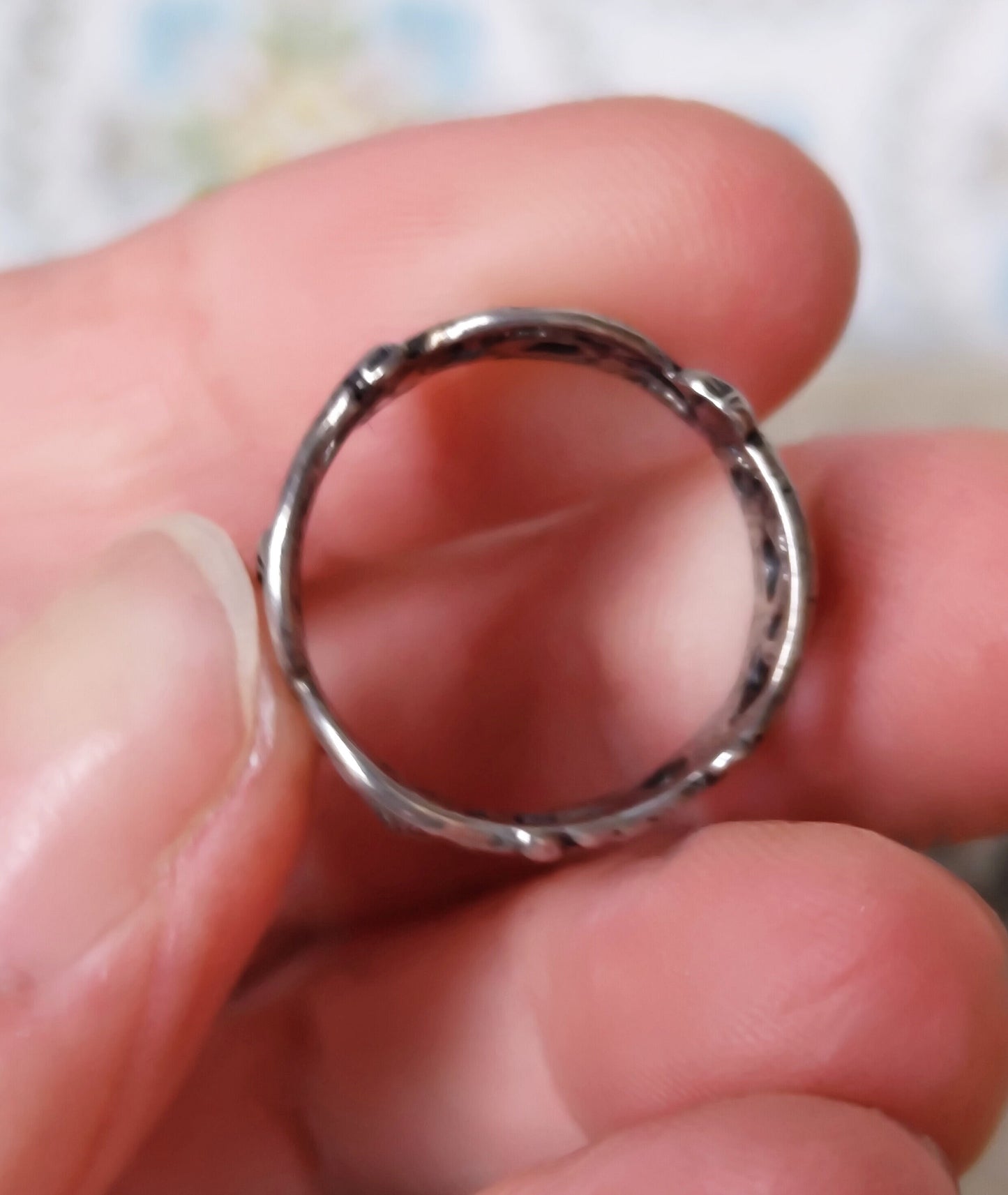 6 Serviettenringe Ringe 835 Silber Rose VINTAGE