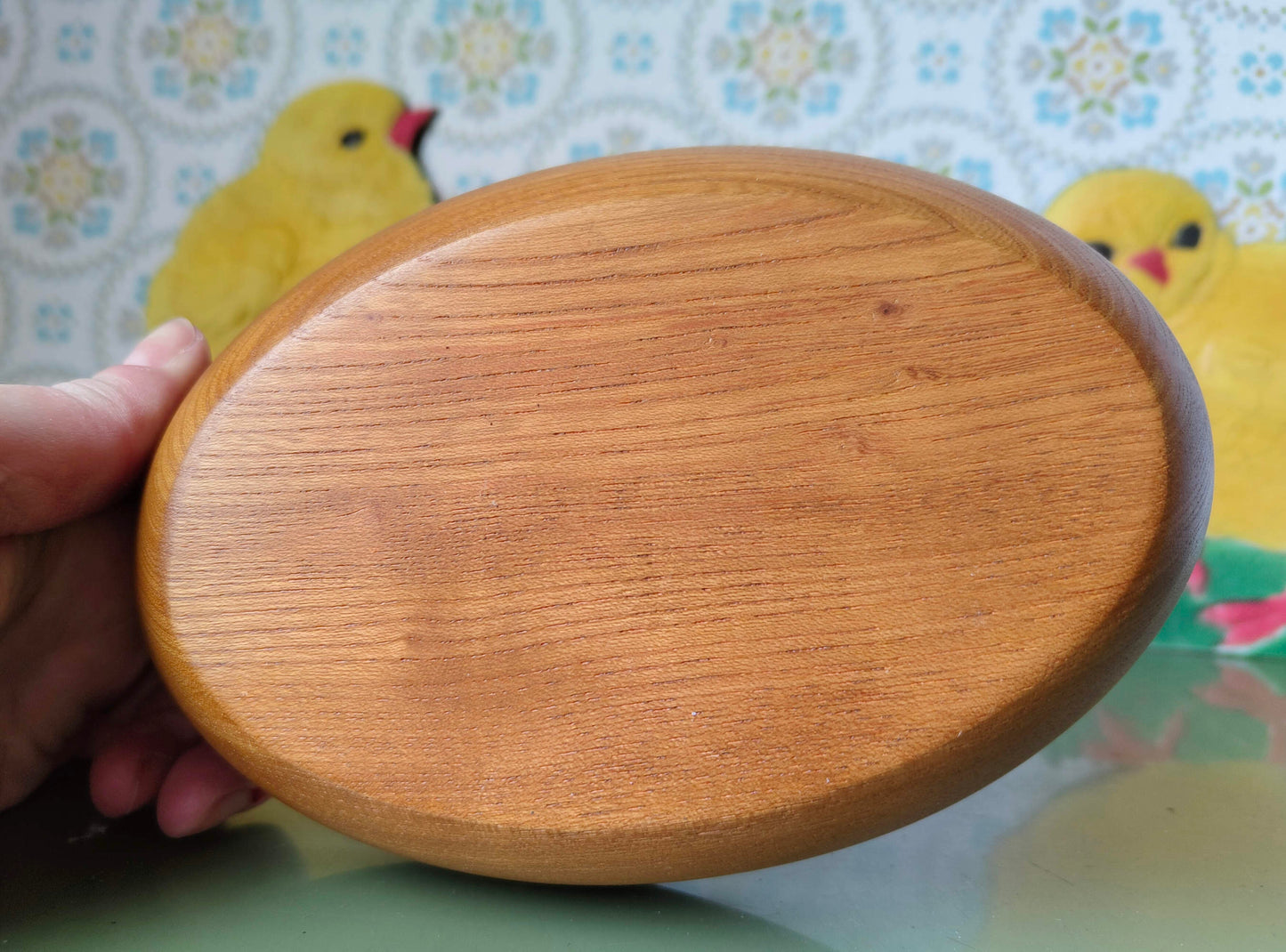 Ovale Schale aus Holz – wohl dänisches Design, Mid Century Stil 1960er Jahre