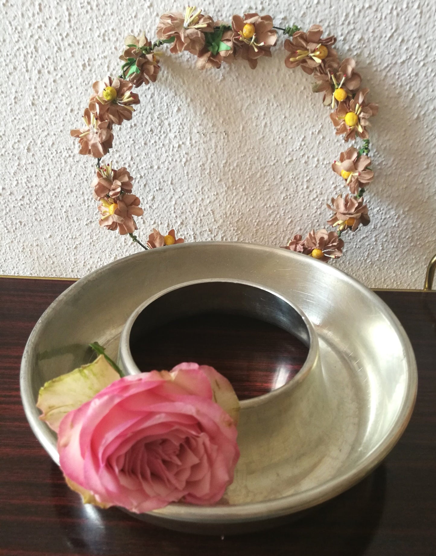 Metall Ring für Blumen Deko mit Aussparung für Kerze Tischdeko