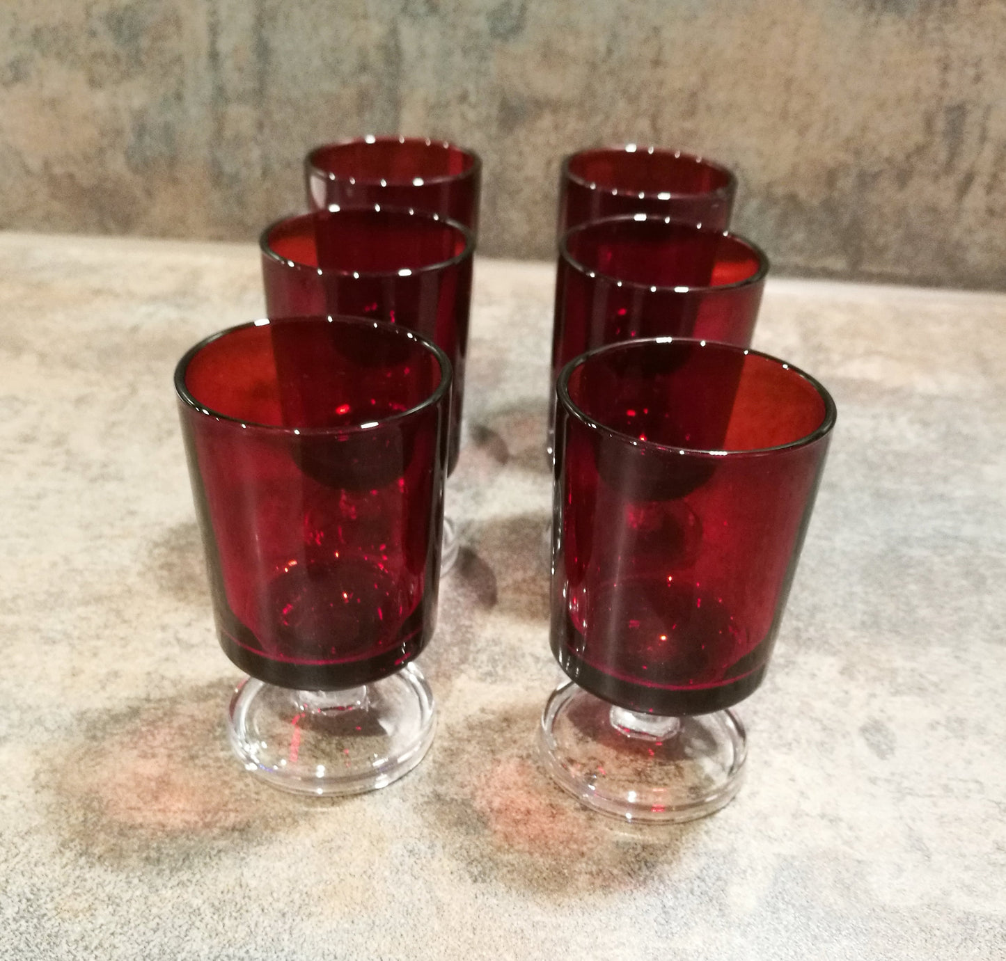 6 Luminarc Gläser Vintage Retro 70er für Schnaps