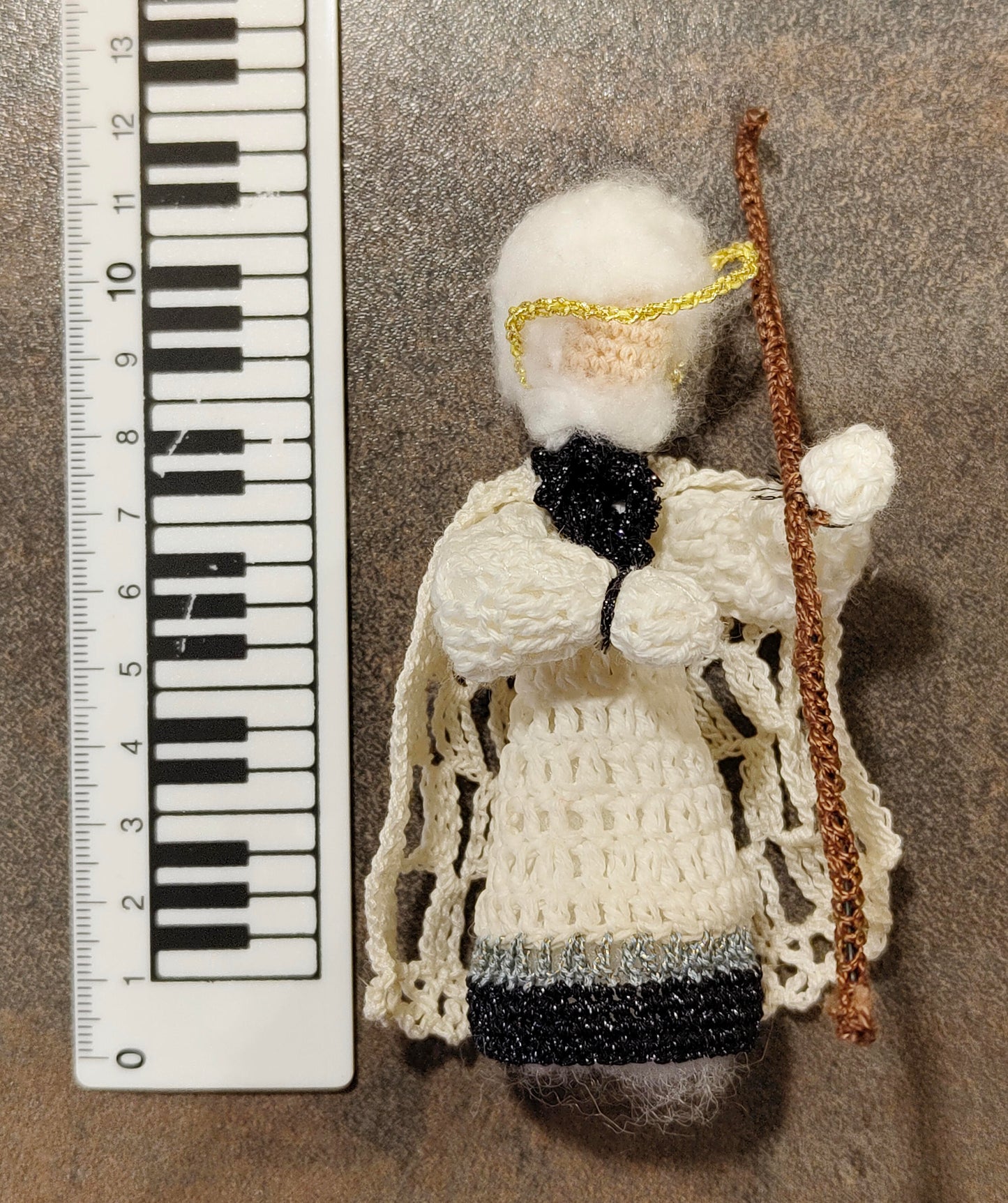 Weihnachts Krippe mit 26 gehäkelten Teilen Handarbeit Unikat