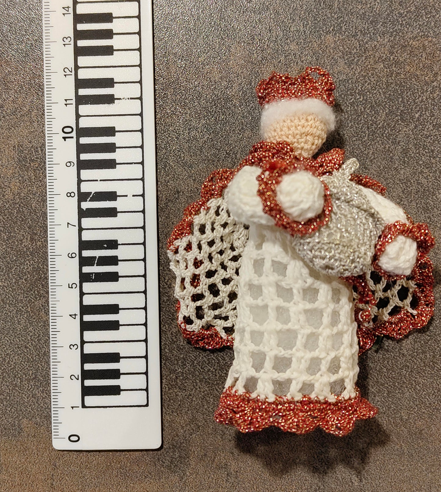 Weihnachts Krippe mit 26 gehäkelten Teilen Handarbeit Unikat