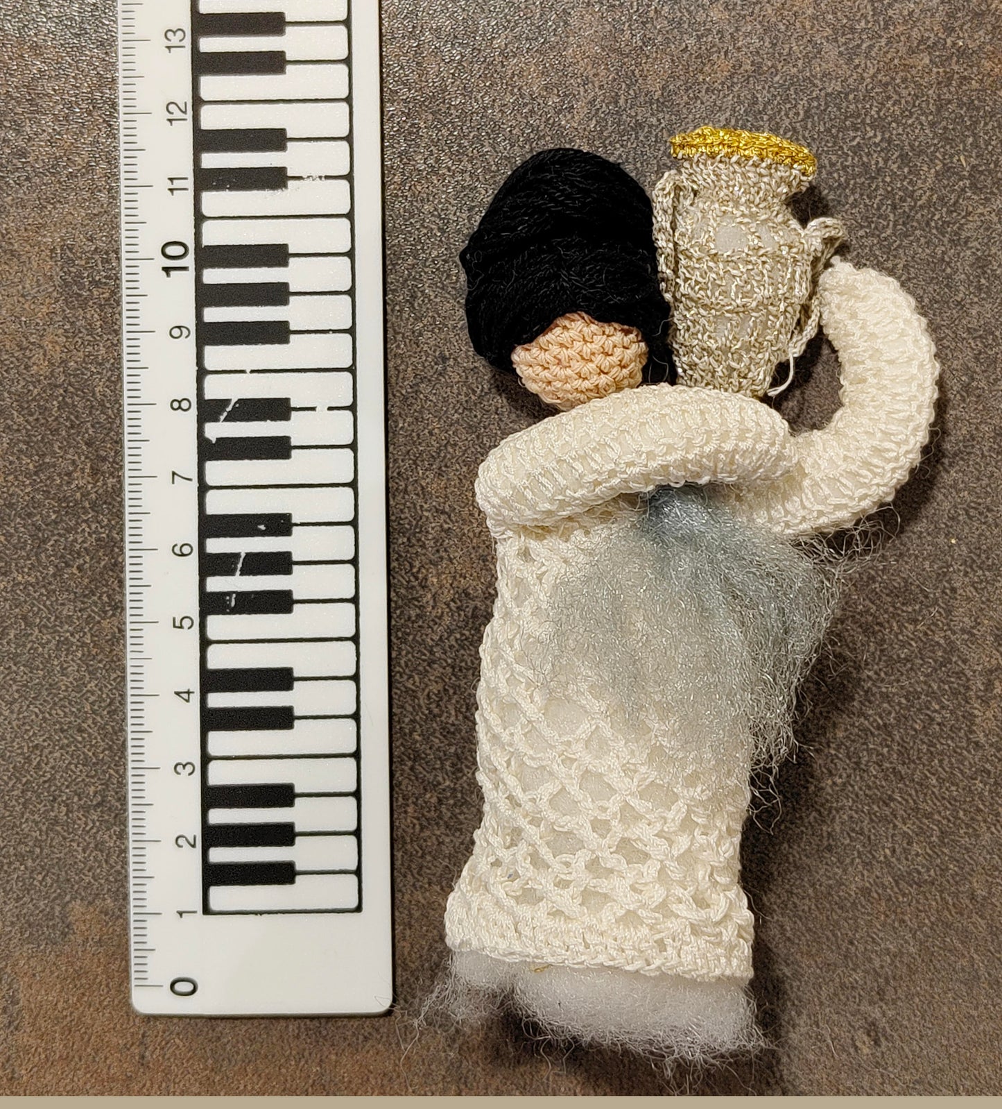 Weihnachts Krippe mit 26 gehäkelten Teilen Handarbeit Unikat