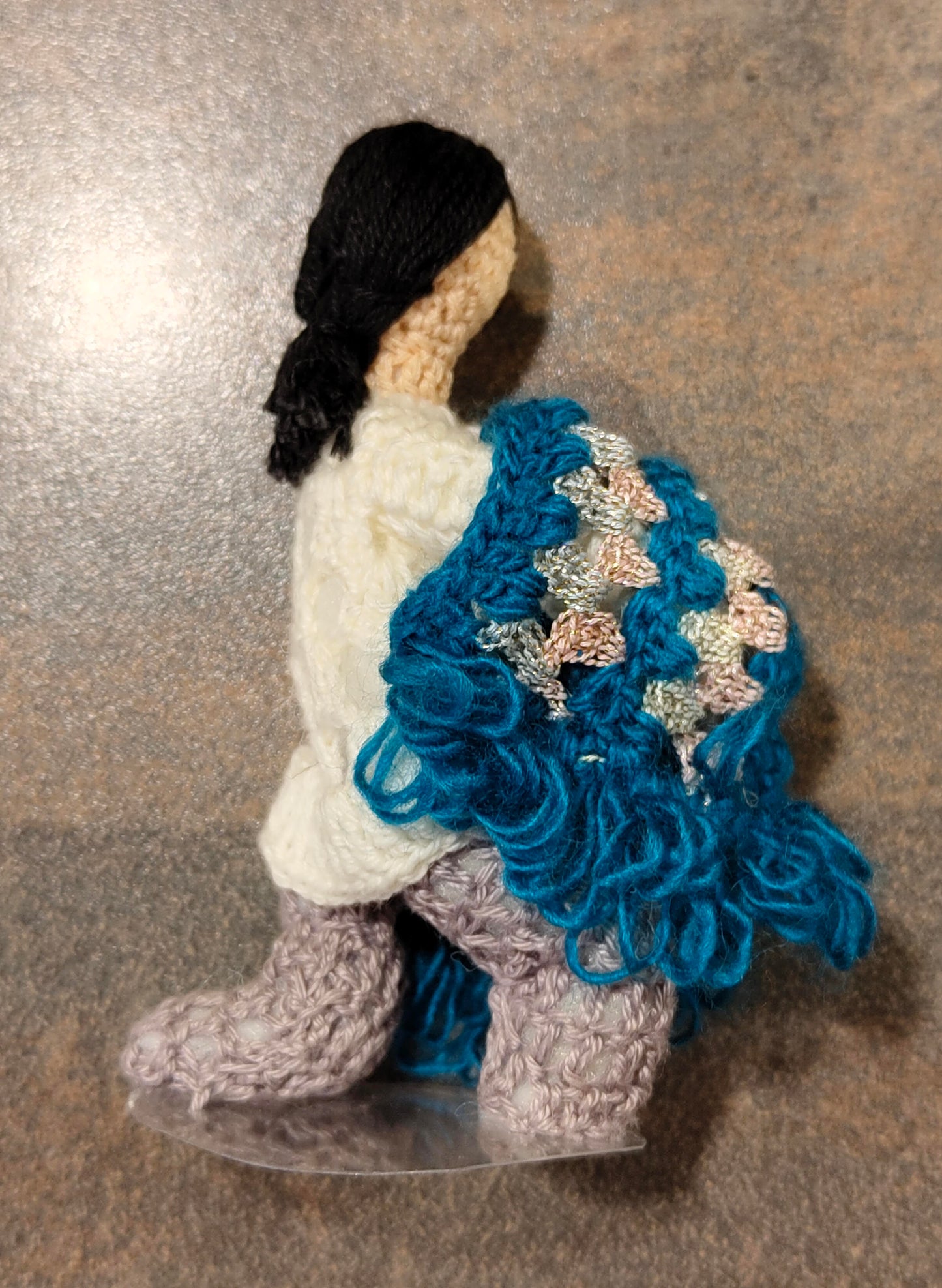 Weihnachts Krippe mit 26 gehäkelten Teilen Handarbeit Unikat