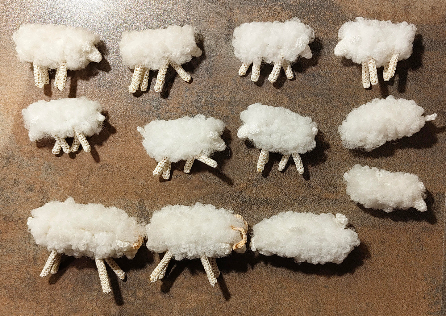 Weihnachts Krippe mit 26 gehäkelten Teilen Handarbeit Unikat