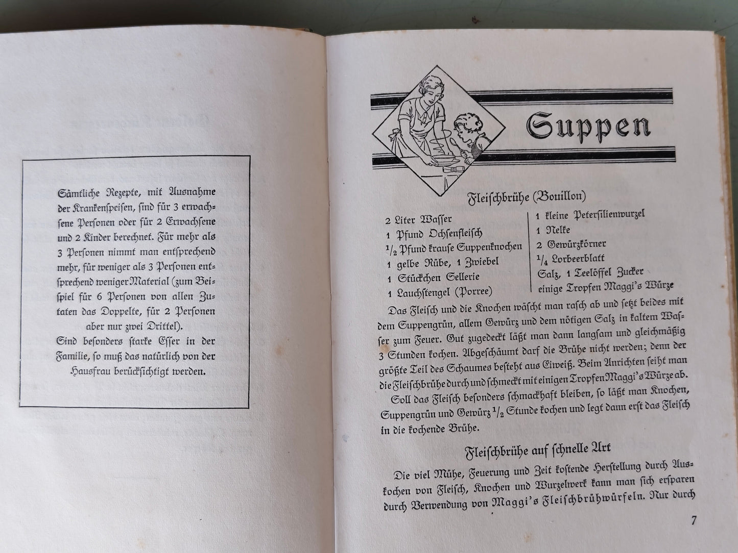 Maggi Flasche Nr. 6 mit Kochbuch von Maggi aus den 1930ern VINTAGE