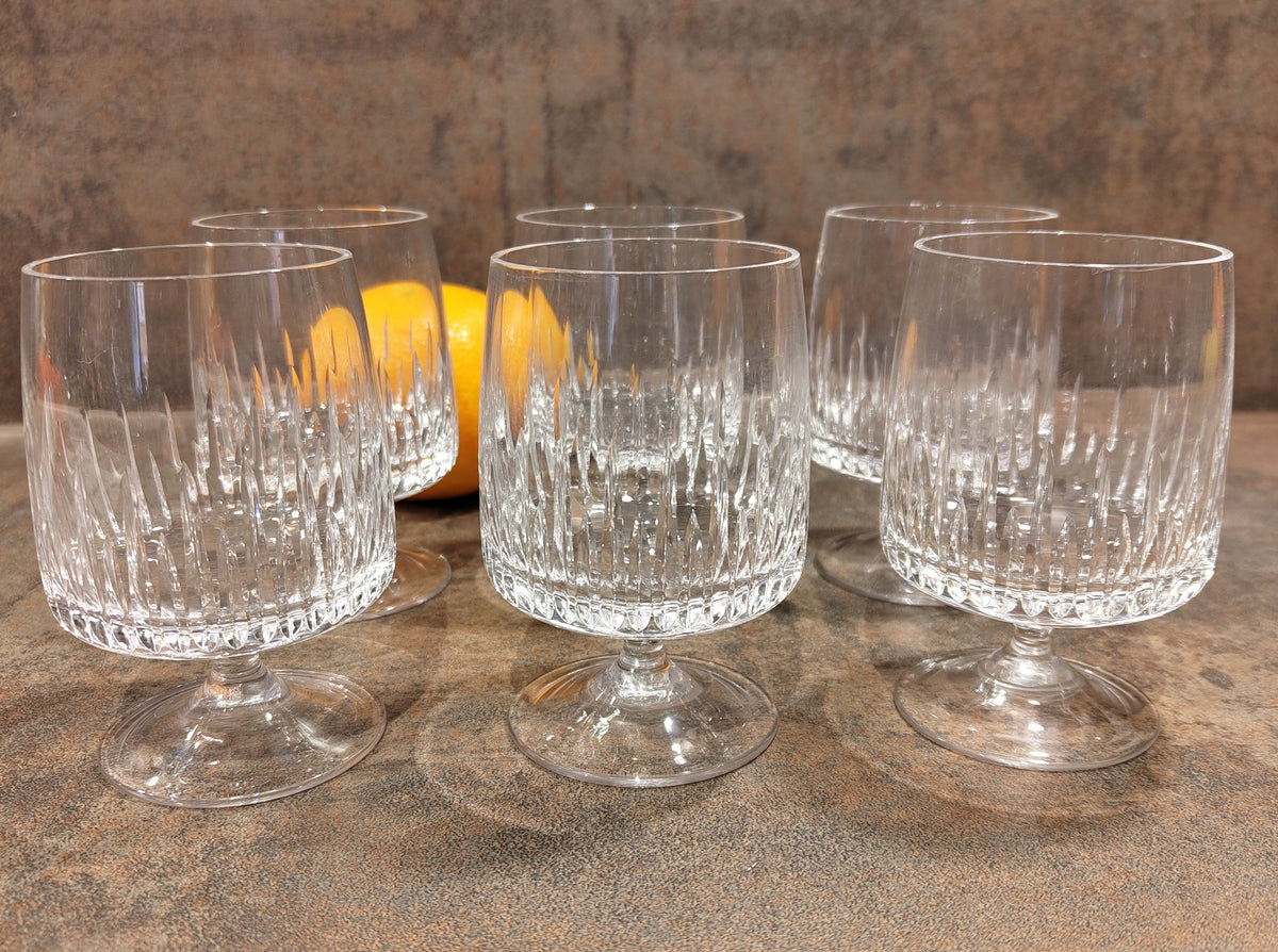 6 Cognac Gläser WMF Serie Carola Kerbschliff Kristall S)ONDERPREIS