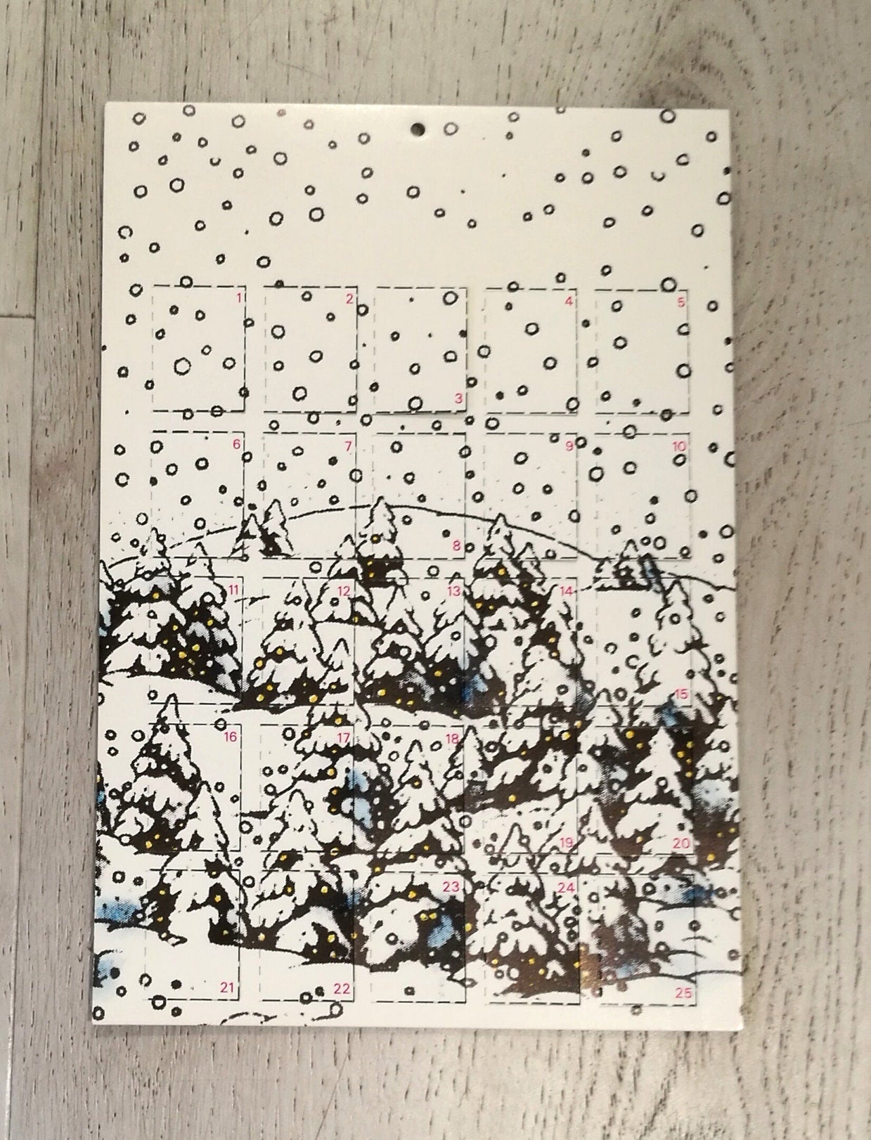 Adventskalender mit 25 Türchen VINTAGE