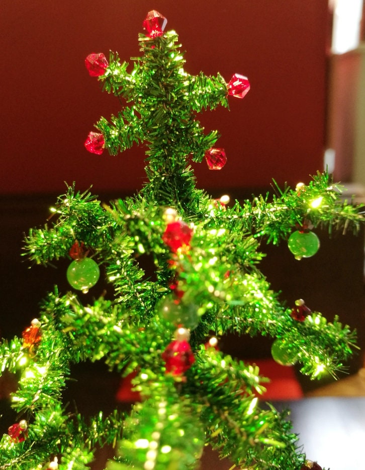 Weihnachtsbaum Rot Grün Swarovsky UNIKAT