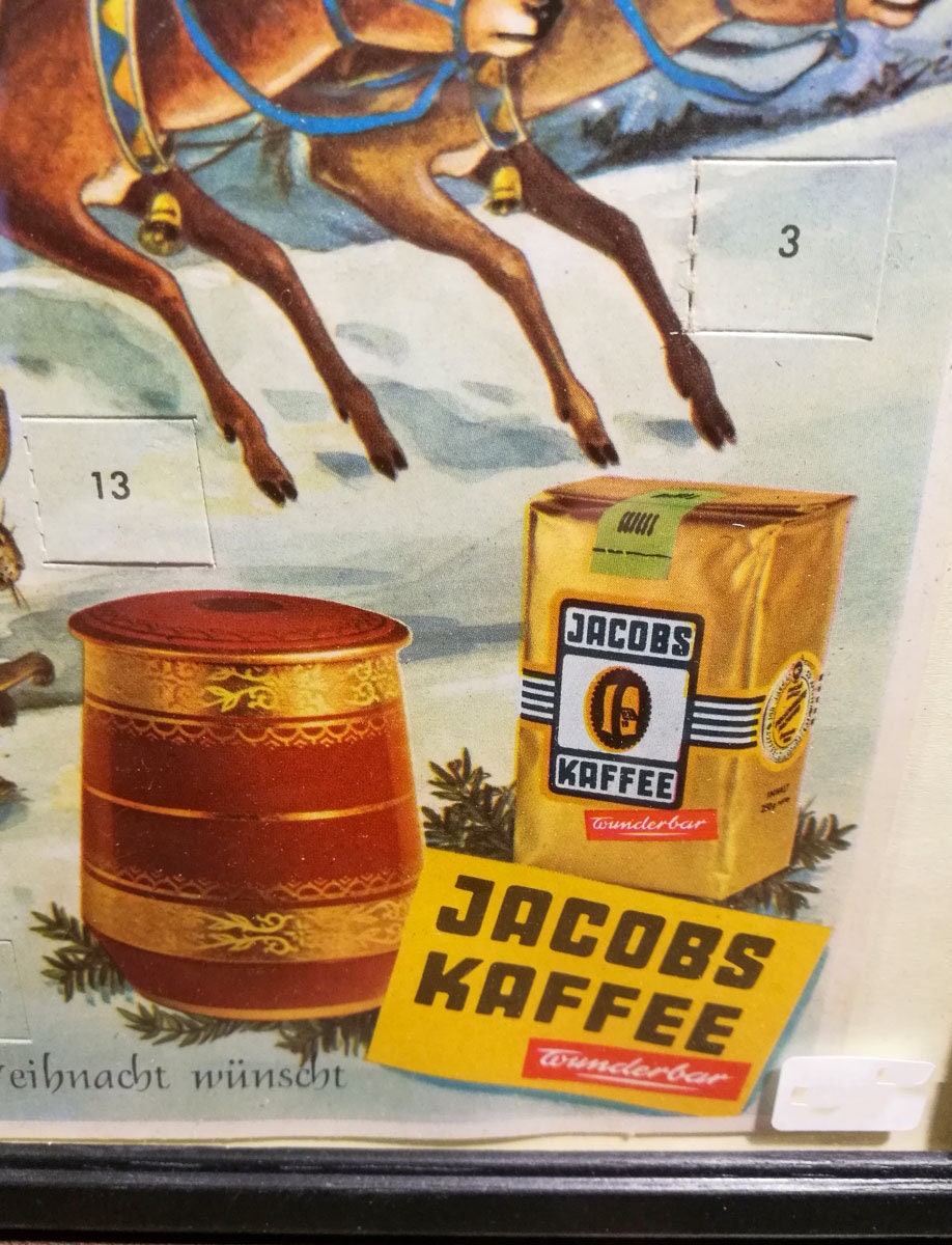 Adventskalender Werbung Jacobs Kaffee VINTAGE