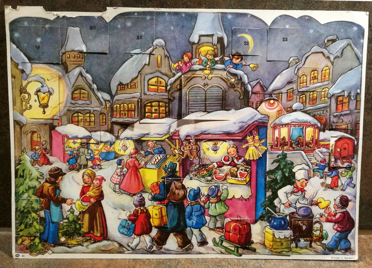 Adventskalender 91 Müller Adventsmarkt VINTAGE