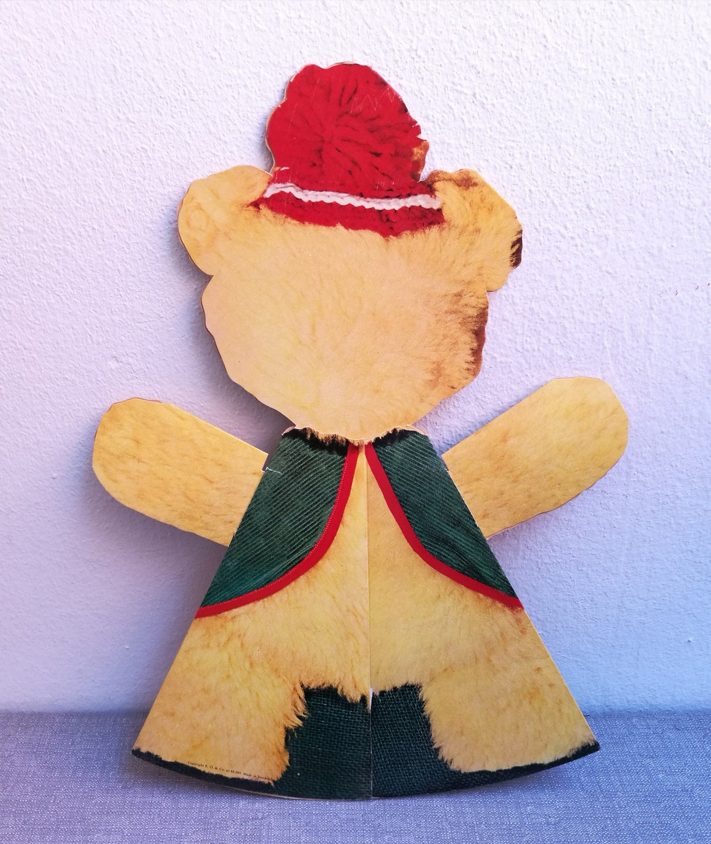 Adventskalender Teddy 1970er aus Schweden Fotocollage VINTAGE