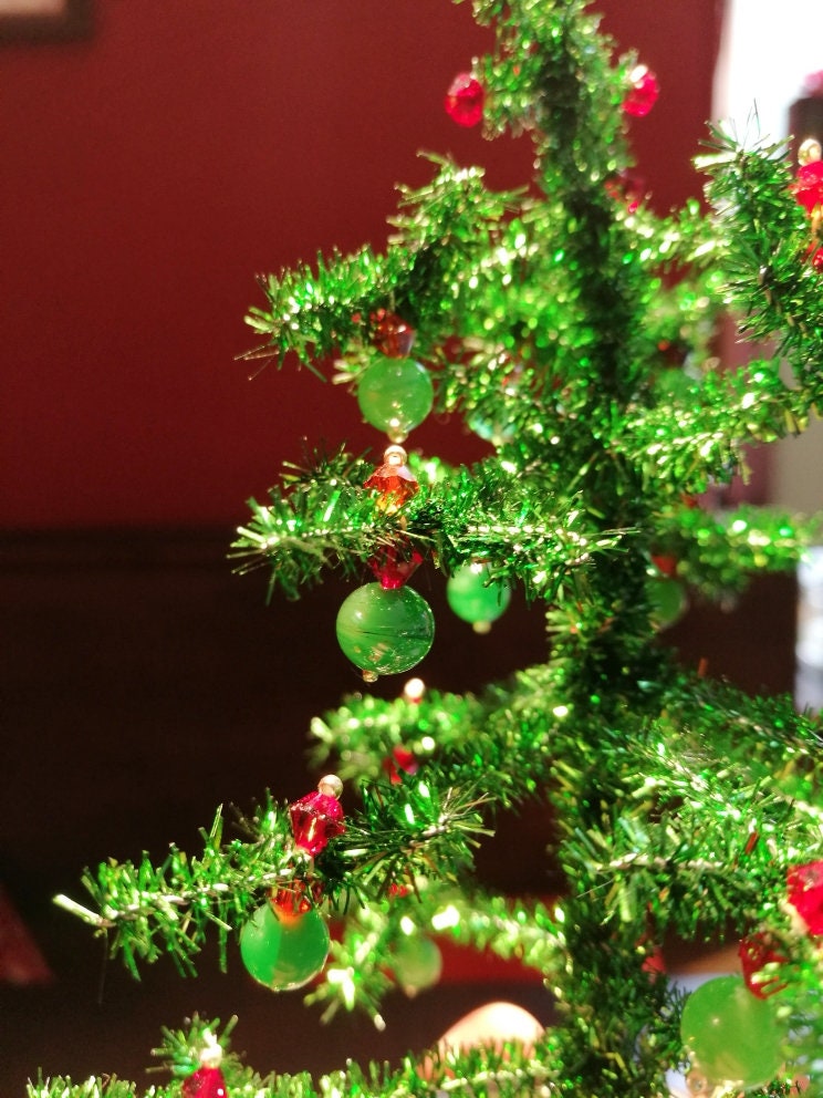 Weihnachtsbaum Rot Grün Swarovsky UNIKAT