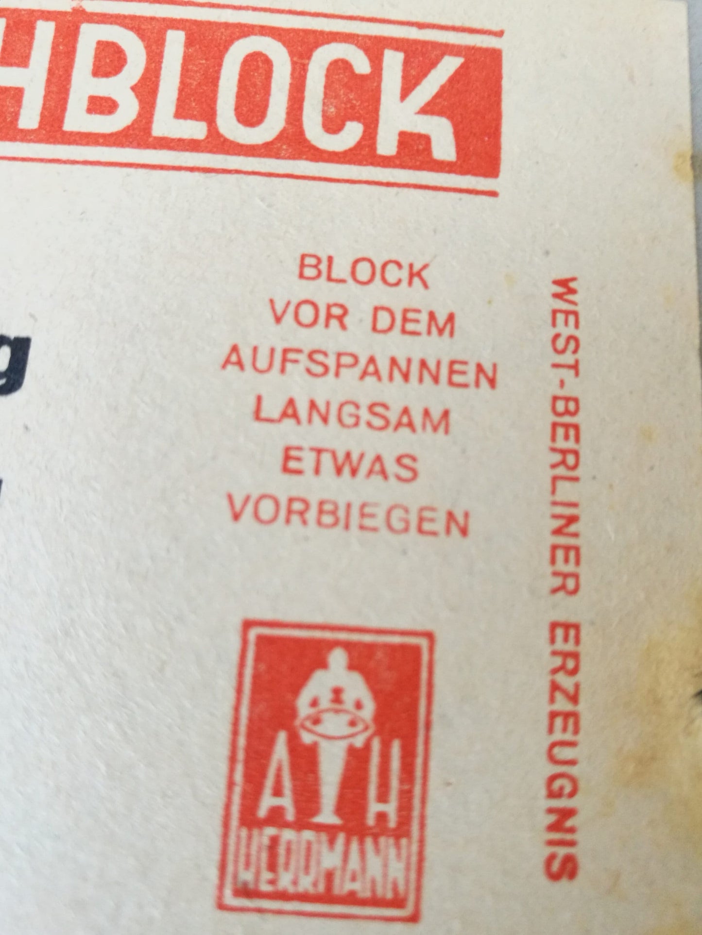 Original Universal Löschblock für Löschwiege von Egid Müller, Würzburg VINTAGE