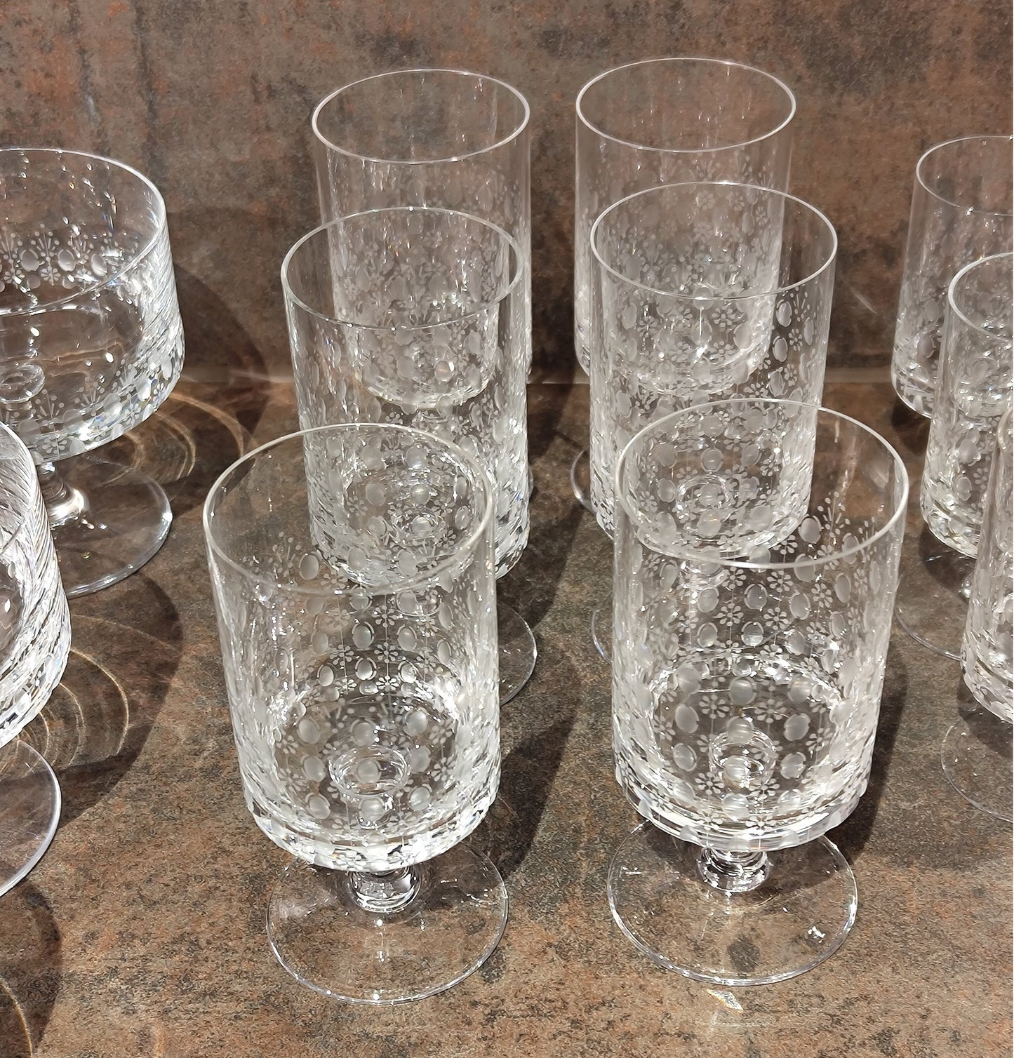 6 Stück Gläser für Südwein Rosenthal Serie Romanze Strohglas VINTAGE