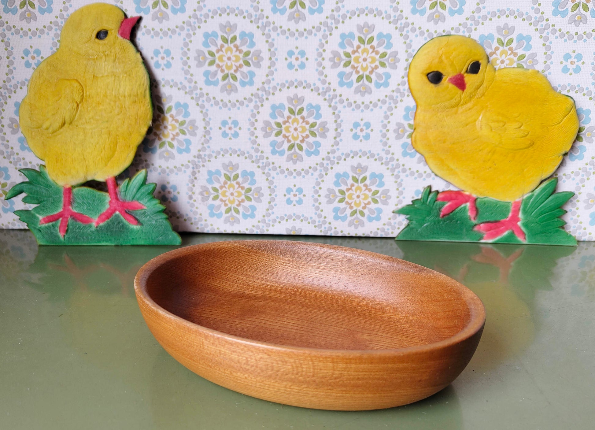Ovale Schale aus Holz – wohl dänisches Design, Mid Century Stil 1960er Jahre