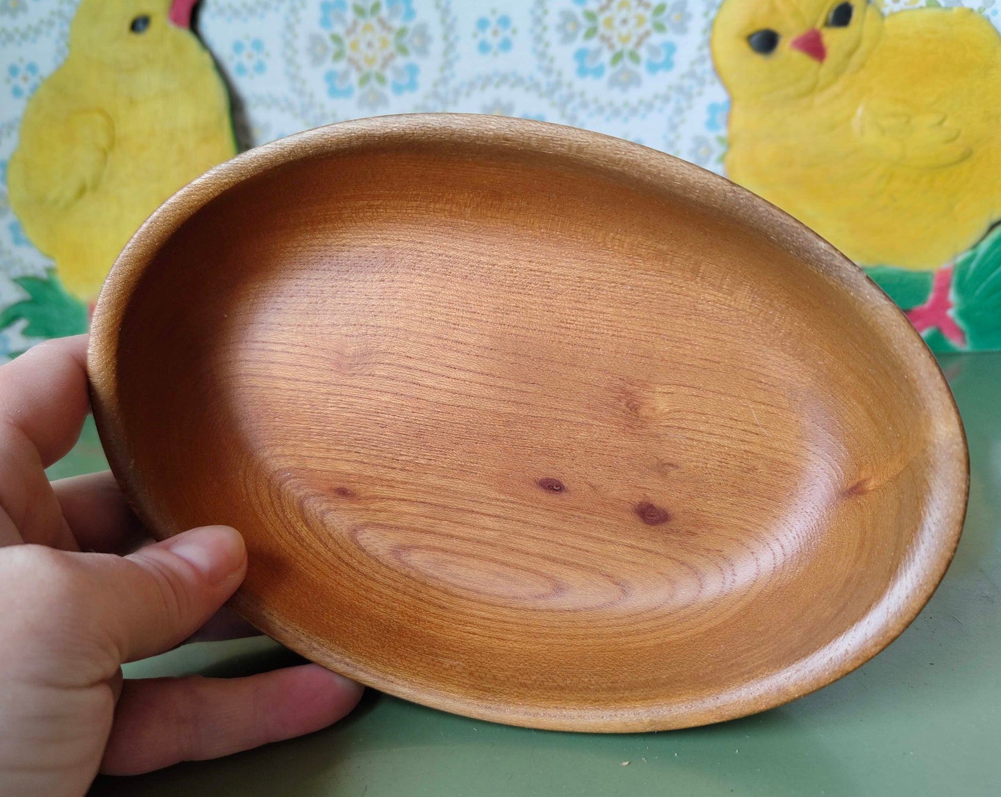 Ovale Schale aus Holz – wohl dänisches Design, Mid Century Stil 1960er Jahre