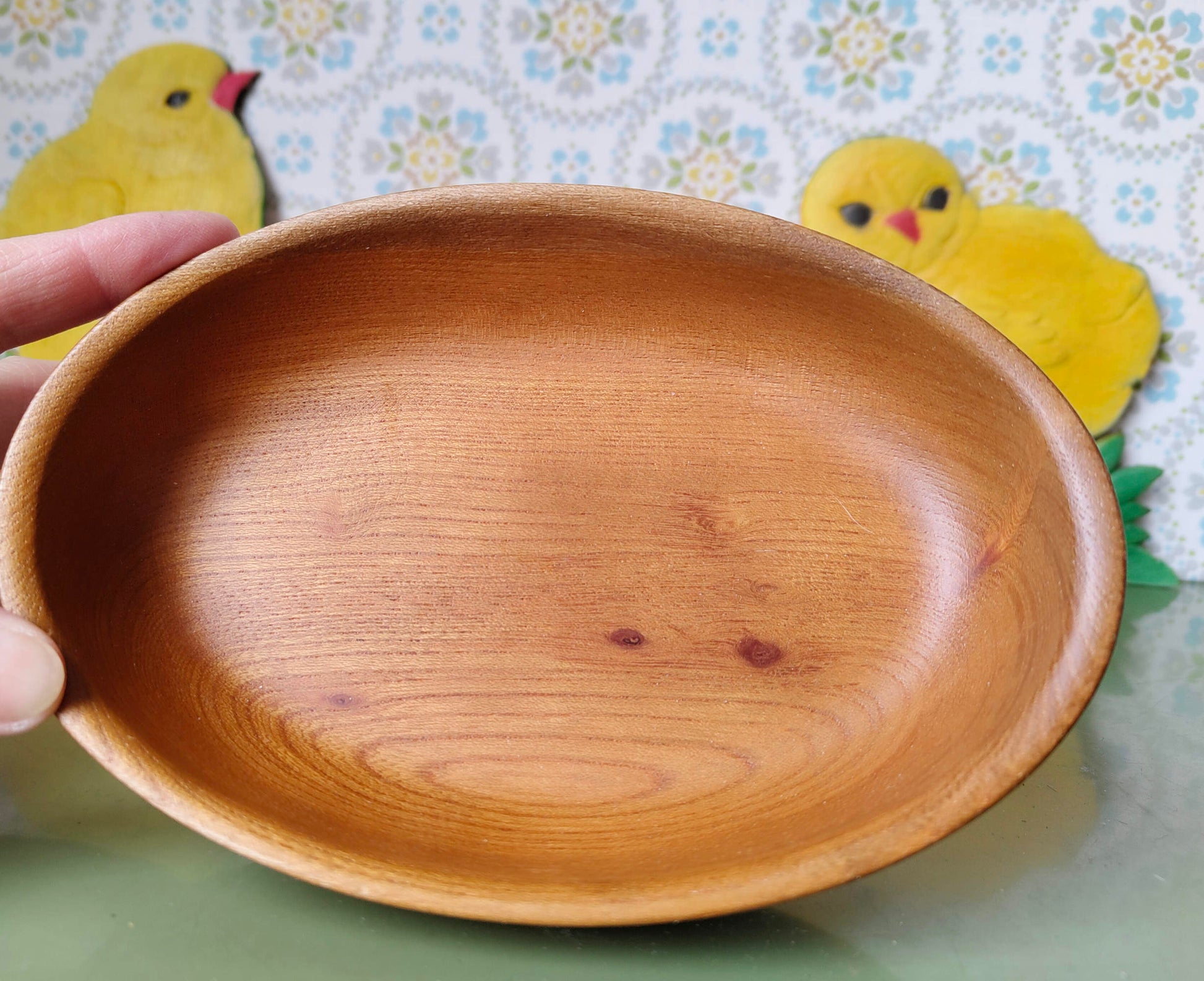 Ovale Schale aus Holz – wohl dänisches Design, Mid Century Stil 1960er Jahre