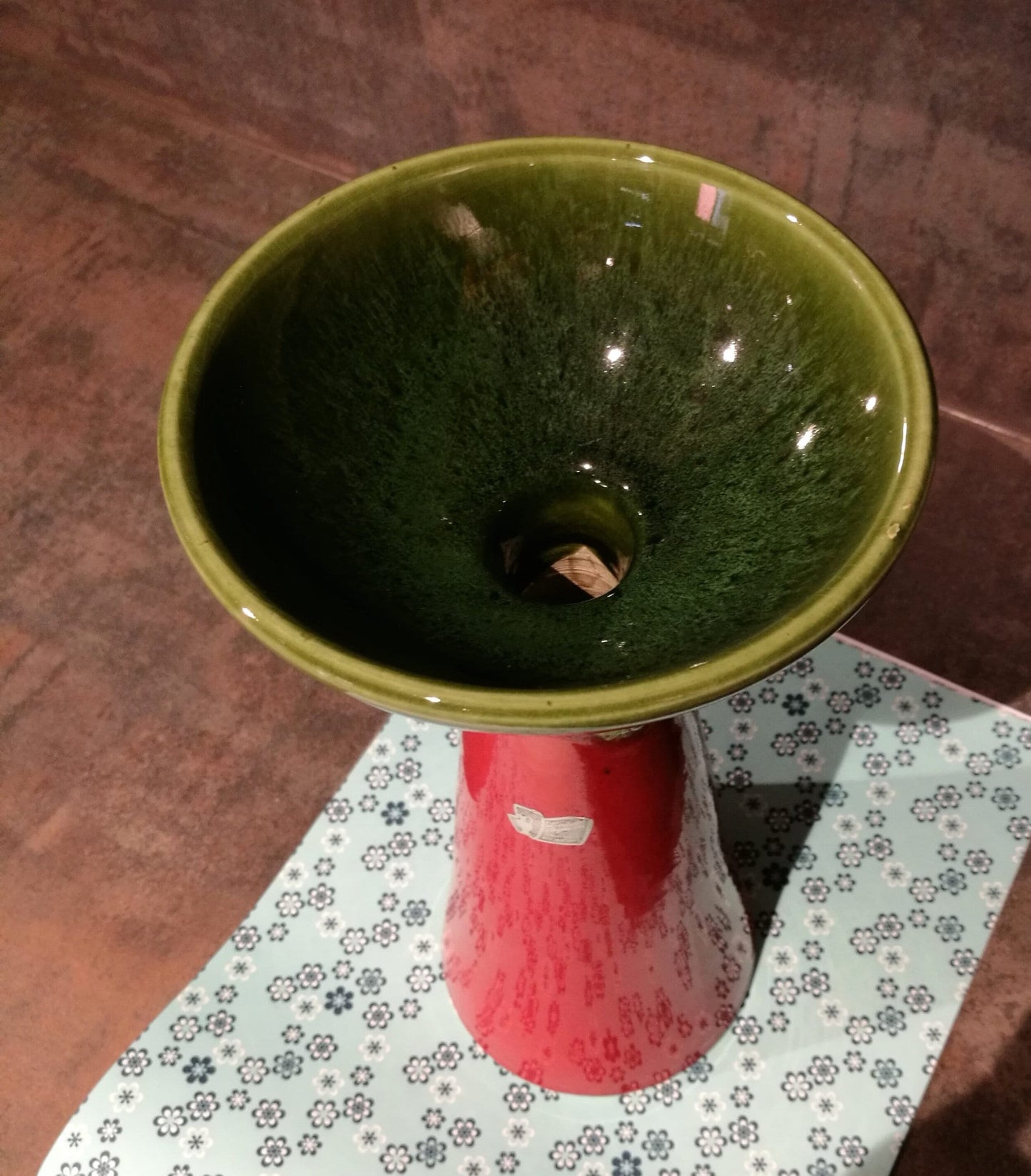 Silberdistel Vase Keramik Vintage 1970er