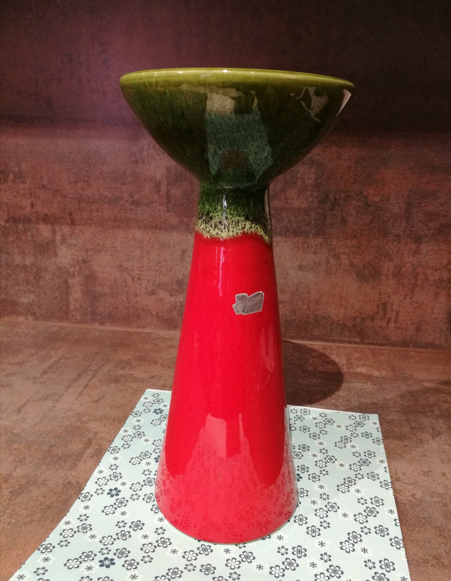 Silberdistel Vase Keramik Vintage 1970er