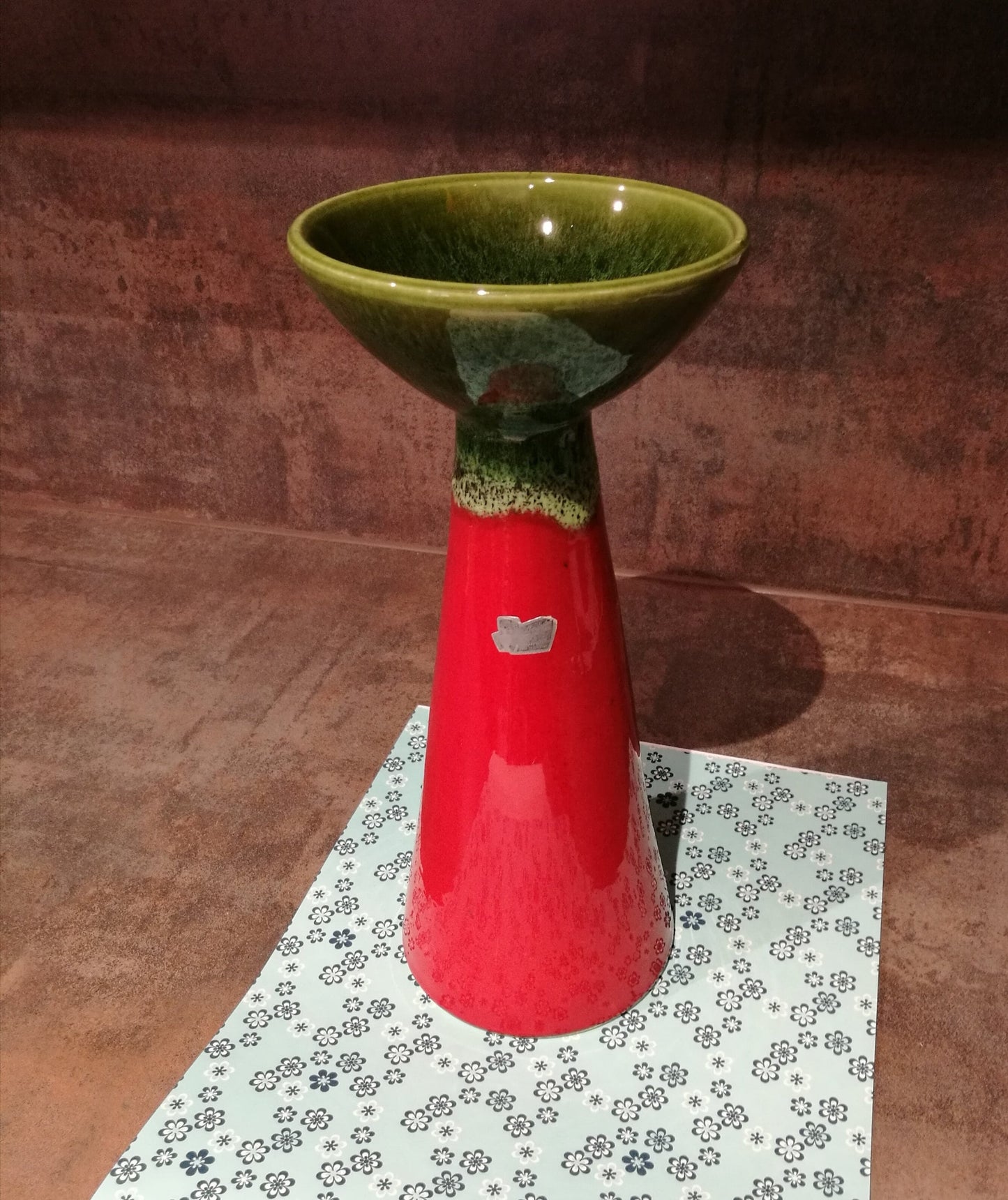 Silberdistel Vase Keramik Vintage 1970er