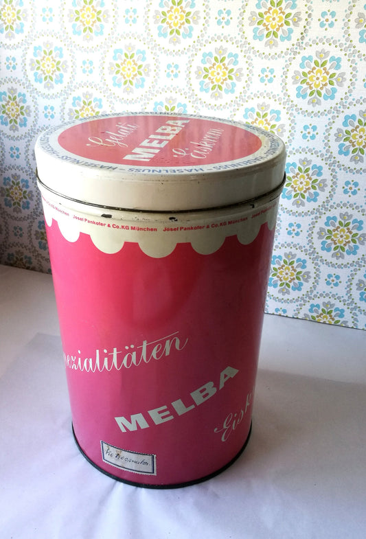 Melba Eiskrem Haselnuss Dose Blech VINTAGE