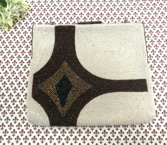 Tasche Clutch mit Glasperlen bestickt wie Art deco VINTAGE #7